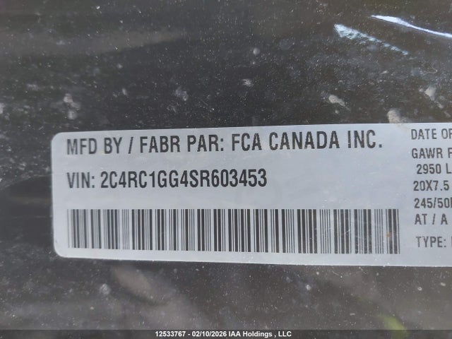Chrysler Pacifica Limited 2025 2C4RC1GG4SR603453 Image 9