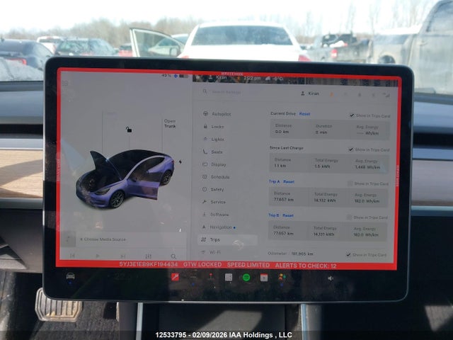 5YJ3E1EB9KF194434 Tesla Model 3 Long Range/performance