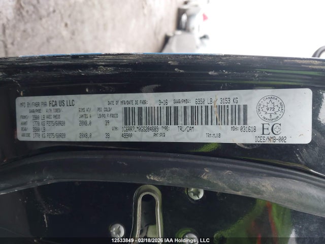 1C6RR7LM0GS284689 Dodge RAM 1500