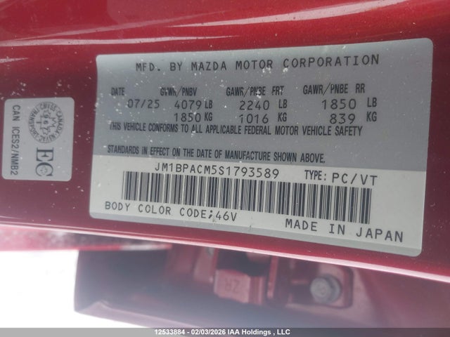 JM1BPACM5S1793589 Mazda 3 Preferred