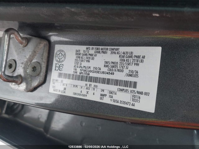 1FMCU0GX5EUB34549 Ford ESCAPE SE