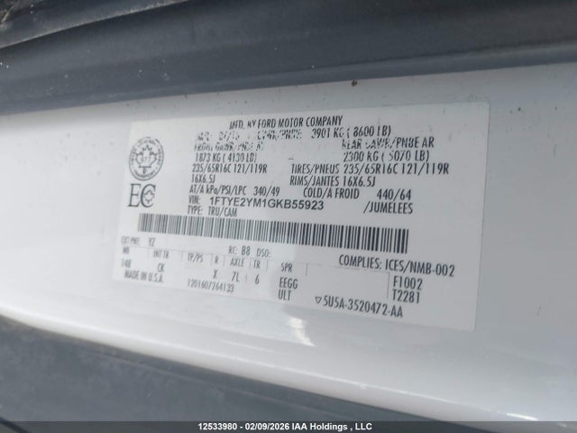 Ford Transit-150 2016 1FTYE2YM1GKB55923 Image 18