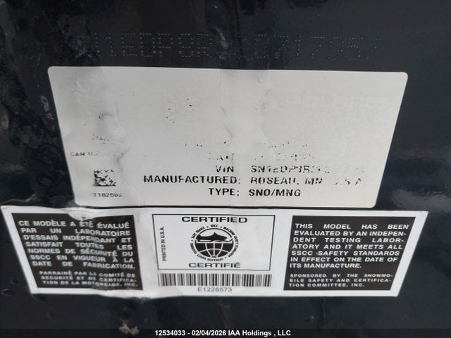 2020 Polaris Polaris მანქანა იყიდება აუქციონზე, vin: SN1EDP8R2LC717957, აუქციონის ნომერი: 12534033