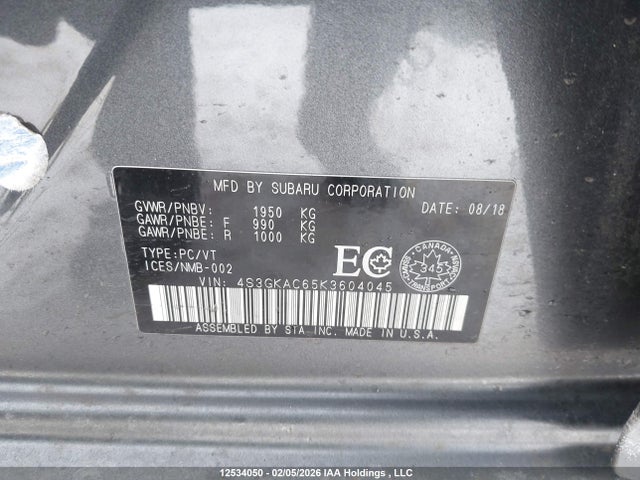 4S3GKAC65K3604045 Subaru Impreza Sport/touring