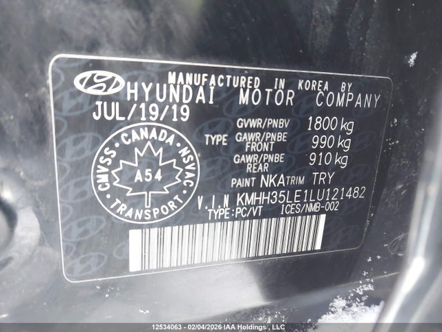 KMHH35LE1LU121482 Hyundai Elantra Gt Preferred Auto