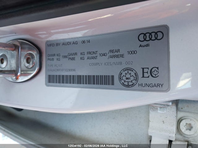 WAUACRFFXF1028996 Audi A3 1.8t Komfort