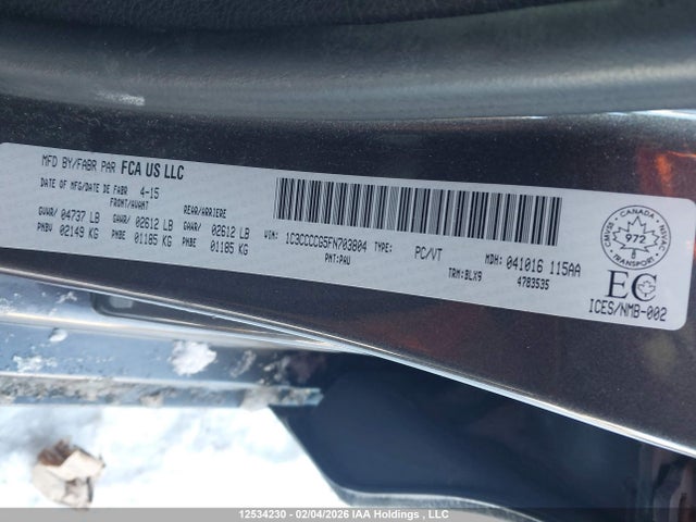 1C3CCCCG5FN703804 Chrysler 200 C