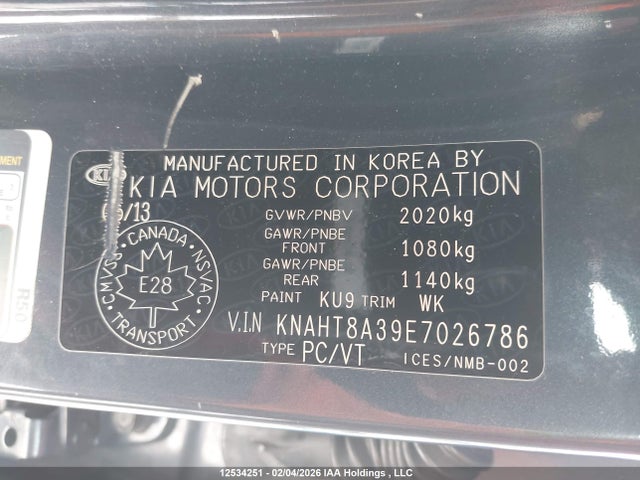 Продажа на аукционе авто 2014 Kia Rondo Lx, vin: KNAHT8A39E7026786, номер лота: 12534251
