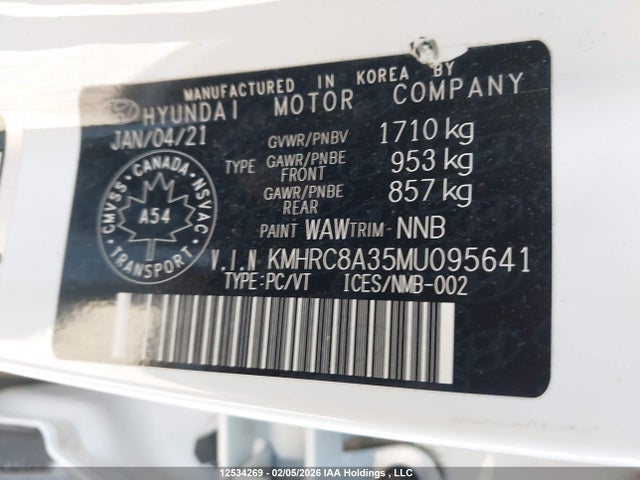 Hyundai Venue Sel/denim 2021 KMHRC8A35MU095641 Image 9