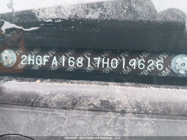 2007 Honda Civic Ex მანქანა იყიდება აუქციონზე, vin: 2HGFA16817H019626, აუქციონის ნომერი: 12534299