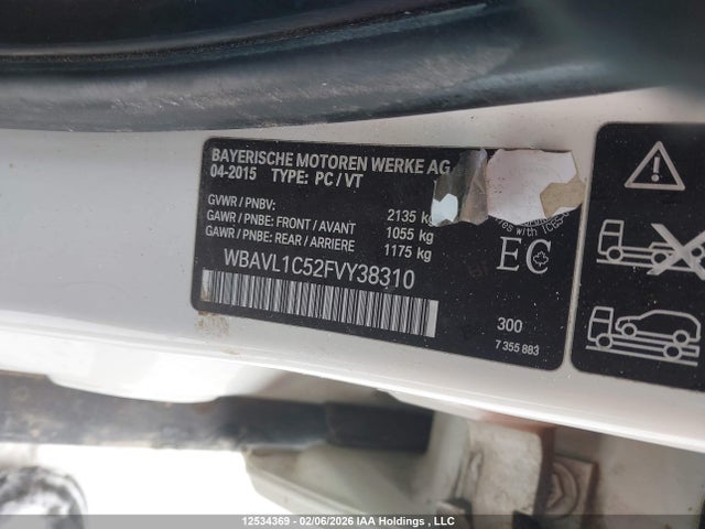 WBAVL1C52FVY38310 BMW X1 Xdrive28i