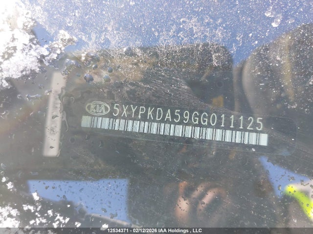 5XYPKDA59GG011125 KIA Sorento Sx/sx Limited