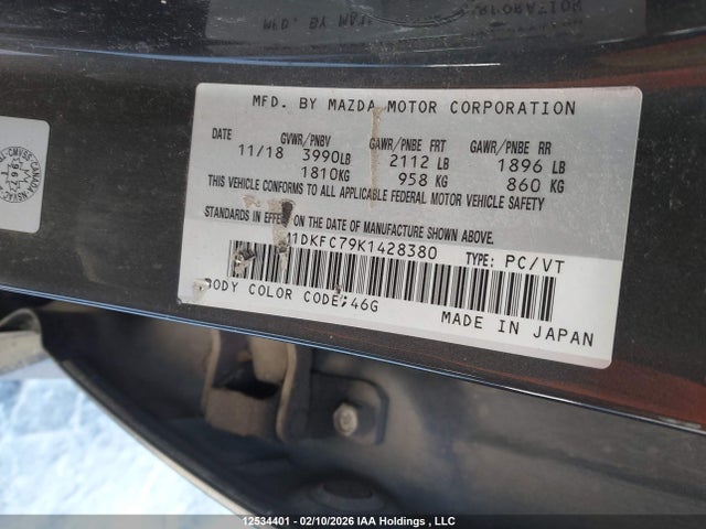 JM1DKFC79K1428380 Mazda Cx-3 Gs