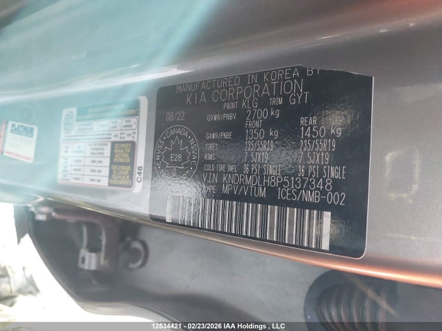 KNDRMDLH8P5137348 KIA Sorento Sx Prestige