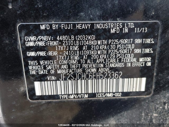 JF2SJCHC6EH523362 Subaru Forester 2.5i Limited