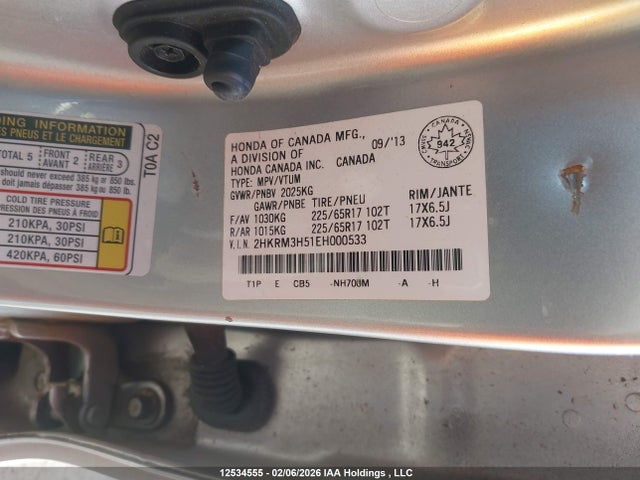 2HKRM3H51EH000533 Honda CR-V EX
