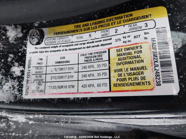 1FADP3M2XJL248238 Ford FOCUS SEL