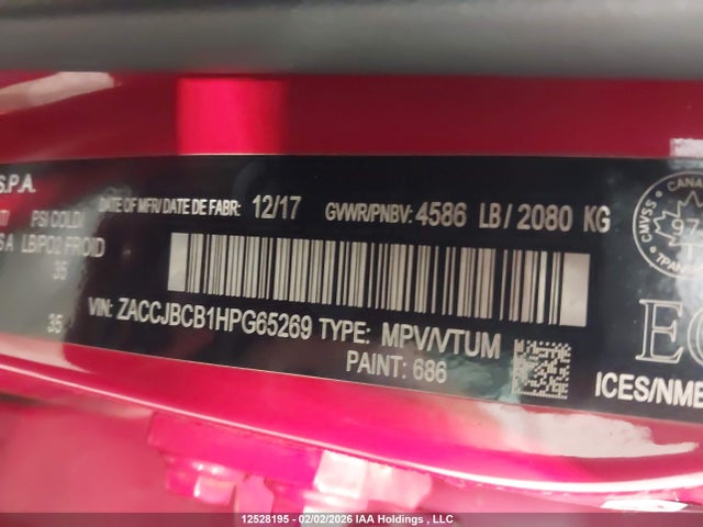 Jeep Renegade Trailhawk 2017 ZACCJBCB1HPG65269 Image 9
