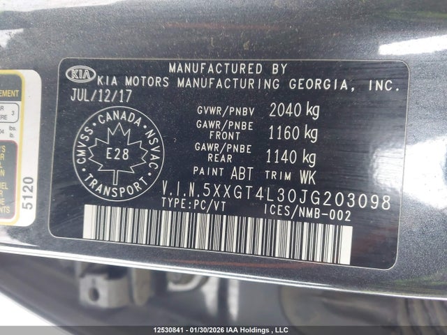 5XXGT4L30JG203098 KIA Optima Lx/lx+