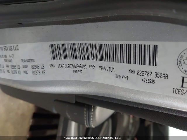 1C4PJLAB7HW640101 Jeep Cherokee Sport