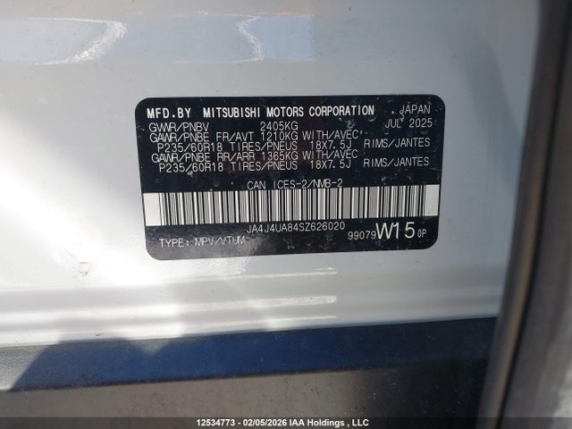 JA4J4UA84SZ626020 Mitsubishi Outlander Es
