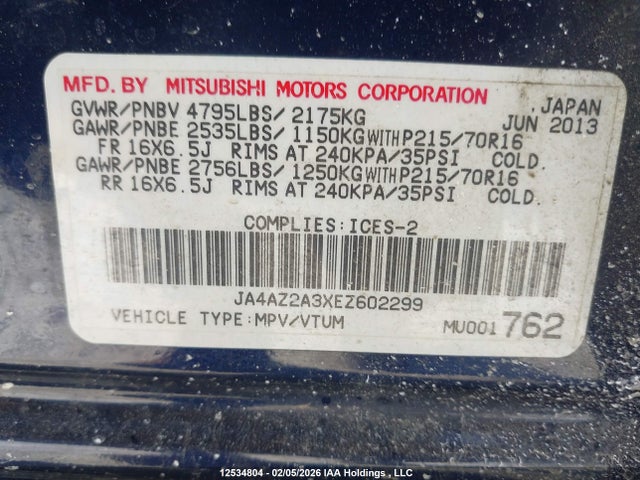Mitsubishi Outlander 2014 JA4AZ2A3XEZ602299 Image 18