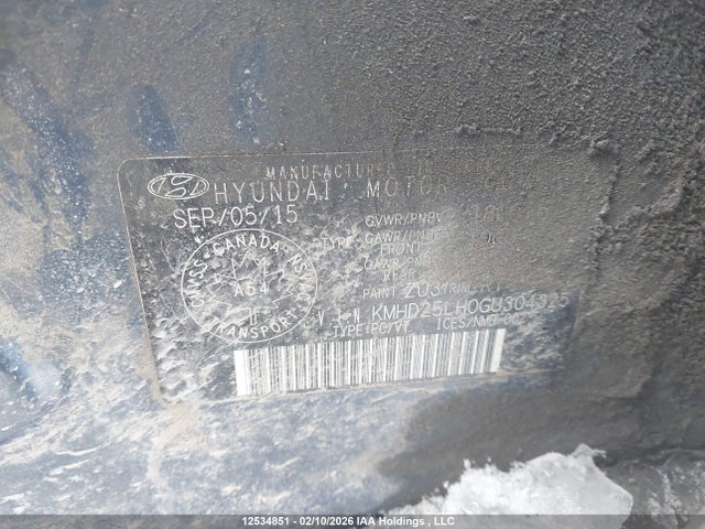 KMHD25LH0GU304325 Hyundai Elantra