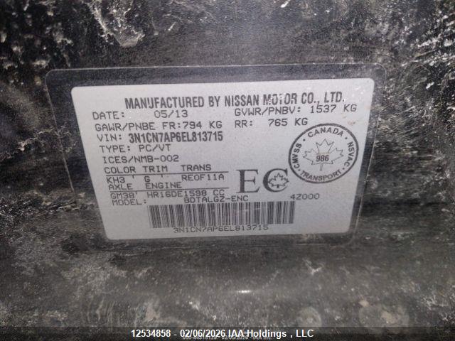 3N1CN7AP6EL813715 Nissan Versa