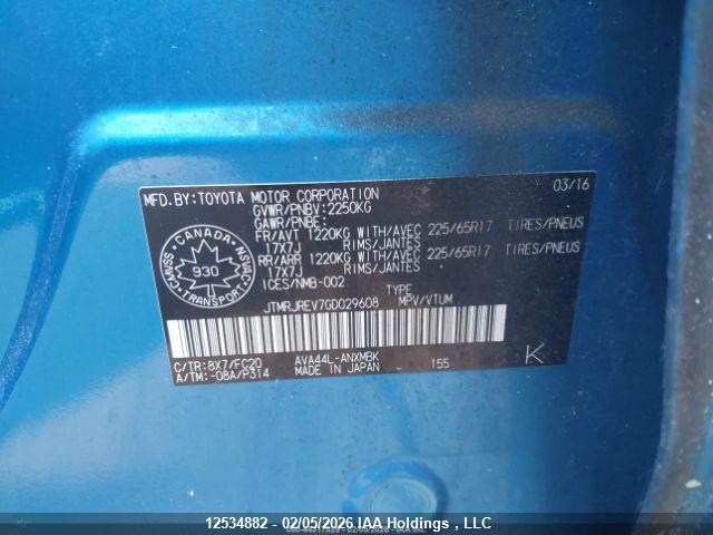 JTMRJREV7GD029608 Toyota Rav4 Hybrid Xle