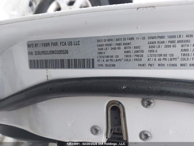 3C6UR5DJ0MG505536 RAM 2500 Big Horn