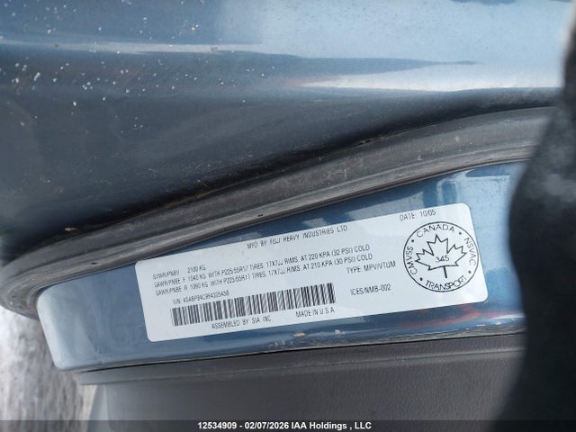2006 Subaru Legacy Outback 3.0r მანქანა იყიდება აუქციონზე, vin: 4S4BP84C964325458, აუქციონის ნომერი: 12534909