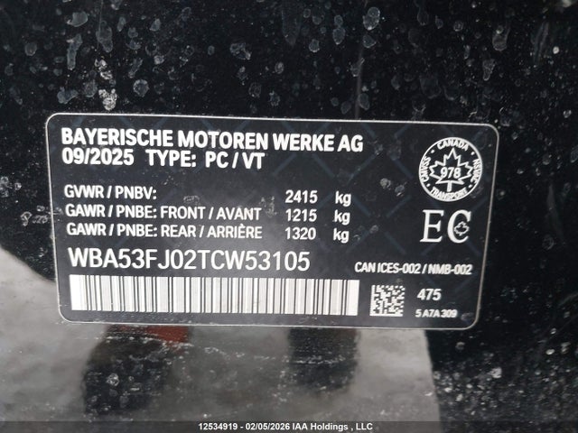 WBA53FJ02TCW53105 BMW 5 Series 530i Xdrive