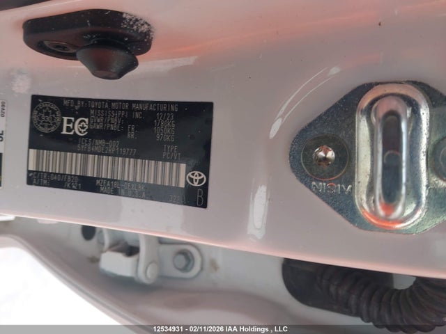 5YFB4MDE2RP119777 Toyota COROLLA LE