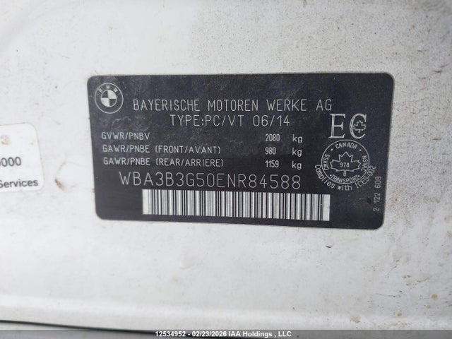WBA3B3G50ENR84588 BMW 328i Xdrive