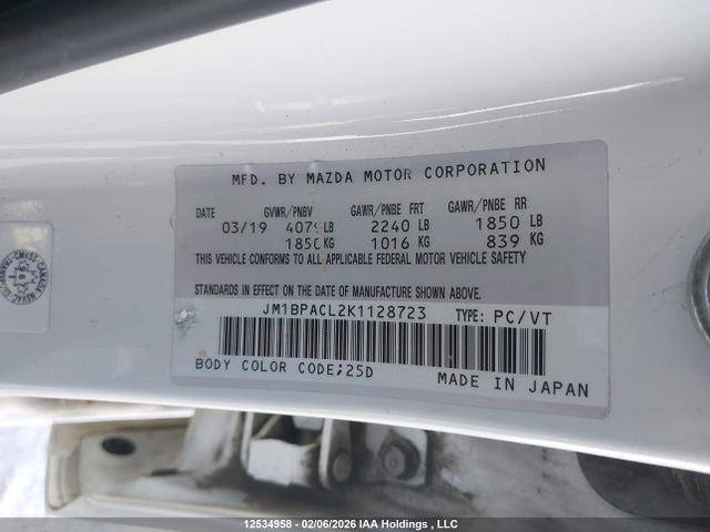 JM1BPACL2K1128723 Mazda MAZDA3