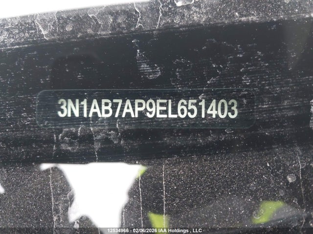 3N1AB7AP9EL651403 Nissan Sentra 1.8 S/1.8 Sl/1.8 Sr/1.8 Sv