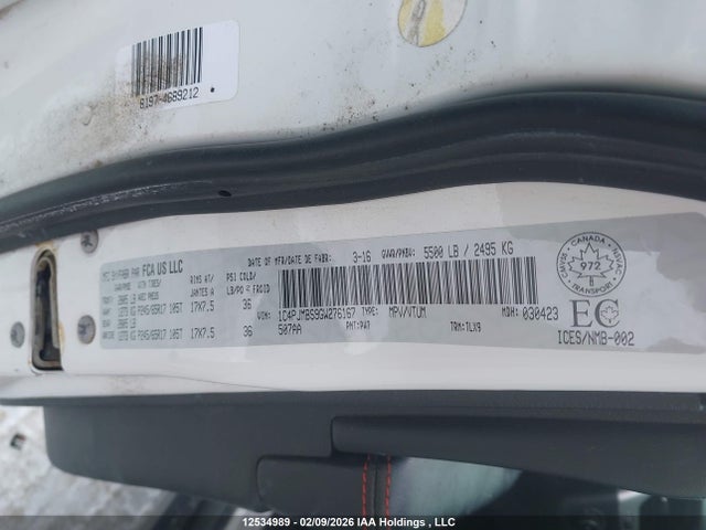 1C4PJMBS9GW276167 Jeep Cherokee Trailhawk