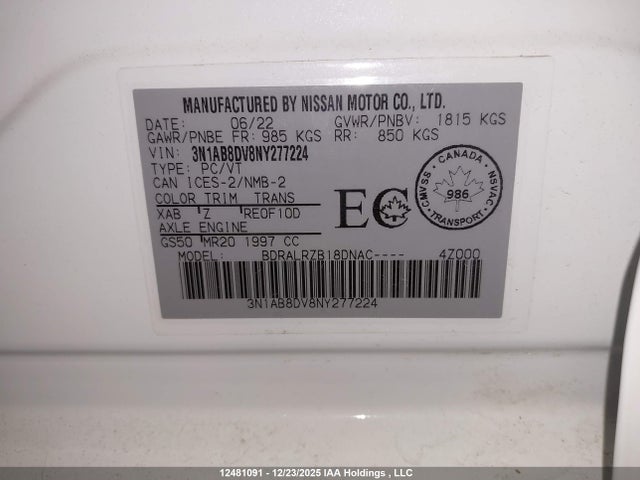 Nissan Sentra Sr/sr Midnight Edition 2022 3N1AB8DV8NY277224 Image 19
