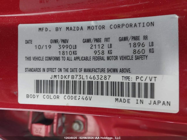 Mazda CX-3 2020 JM1DKFB73L1463287 Image 9