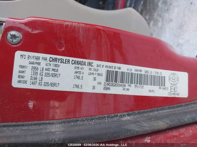2C4RDGBG0ER344200 Dodge Grand Caravan Se