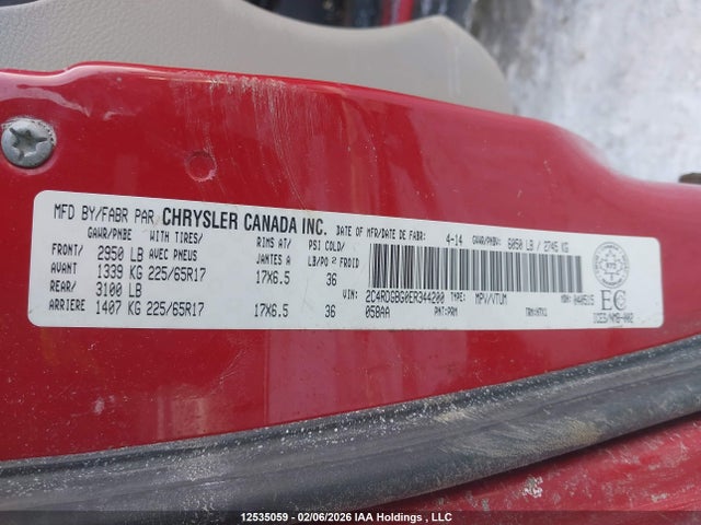 2C4RDGBG0ER344200 Dodge Grand Caravan Se