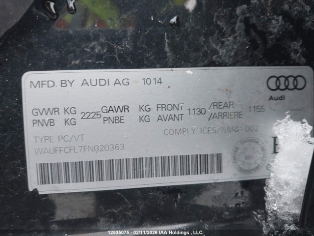 Audi A4 2.0t Progressiv Plus 2015 WAUFFCFL7FN020363 Image 9