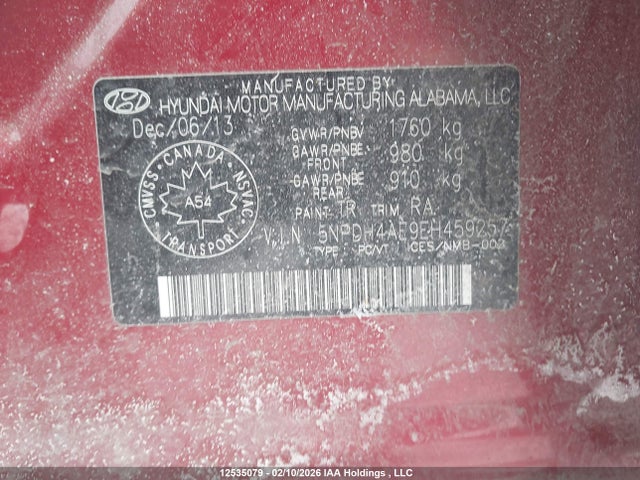 Продаж на аукціоні авто 2014 Hyundai Elantra Se/sport/limited, vin: 5NPDH4AE9EH459257, номер лоту: 12535079