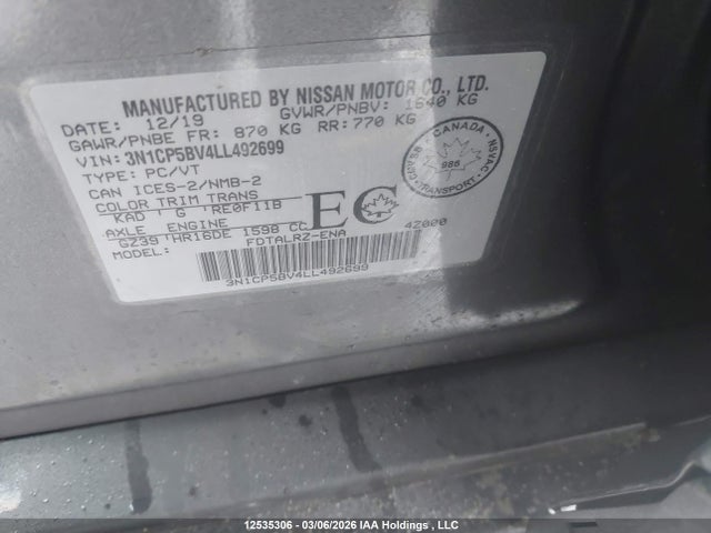 3N1CP5BV4LL492699 Nissan Kicks
