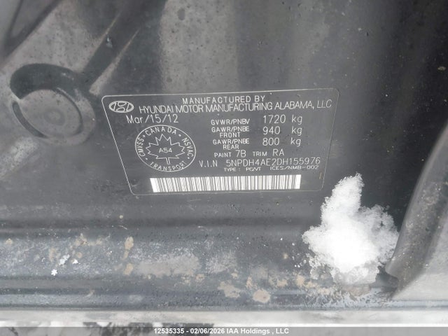 2013 Hyundai Elantra Gl მანქანა იყიდება აუქციონზე, vin: 5NPDH4AE2DH155976, აუქციონის ნომერი: 12535335