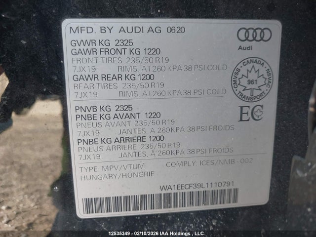 Audi Q3 45 Progressiv 2020 WA1EECF39L1110791 Image 18