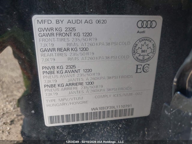 Audi Q3 45 Progressiv 2020 WA1EECF39L1110791 Image 9