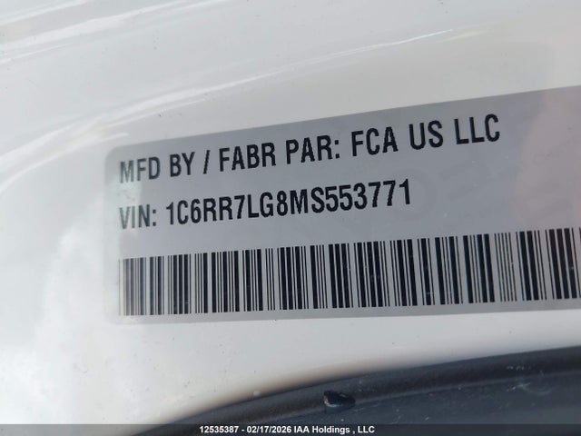 1C6RR7LG8MS553771 RAM 1500 Classic Slt