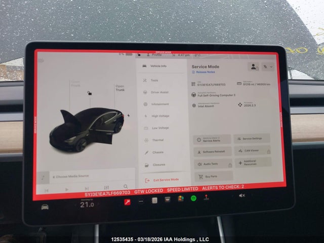 Aukcja sprzedaży 2020 Tesla Model 3, vin: 5YJ3E1EA7LF669703, numer aukcji: 12535435