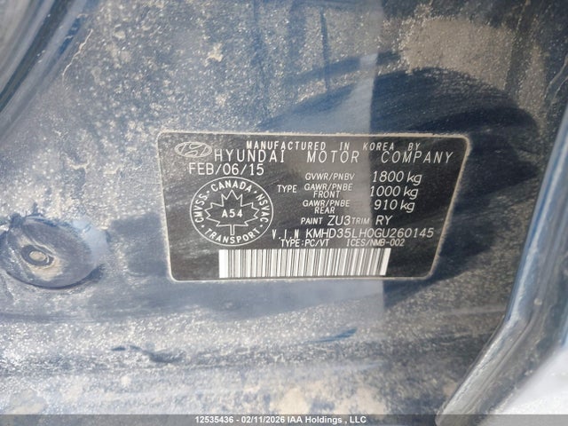 KMHD35LH0GU260145 Hyundai Elantra Gt Gls